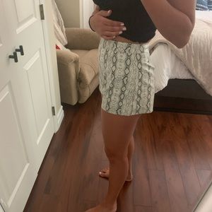 Snake patterned shorts
